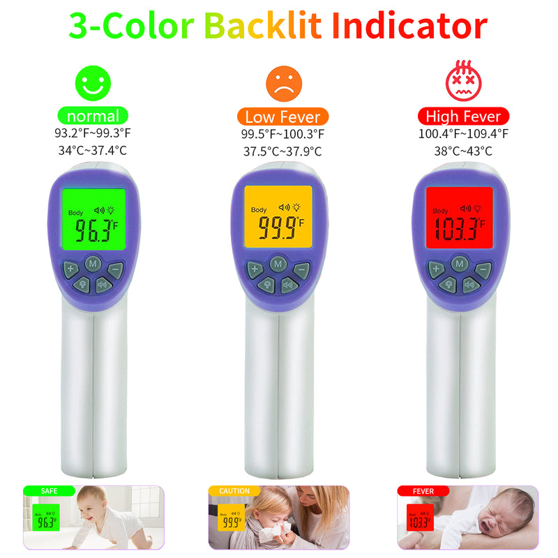 Load image into Gallery viewer, Medical Forehead Thermometer with Fever Alarm
